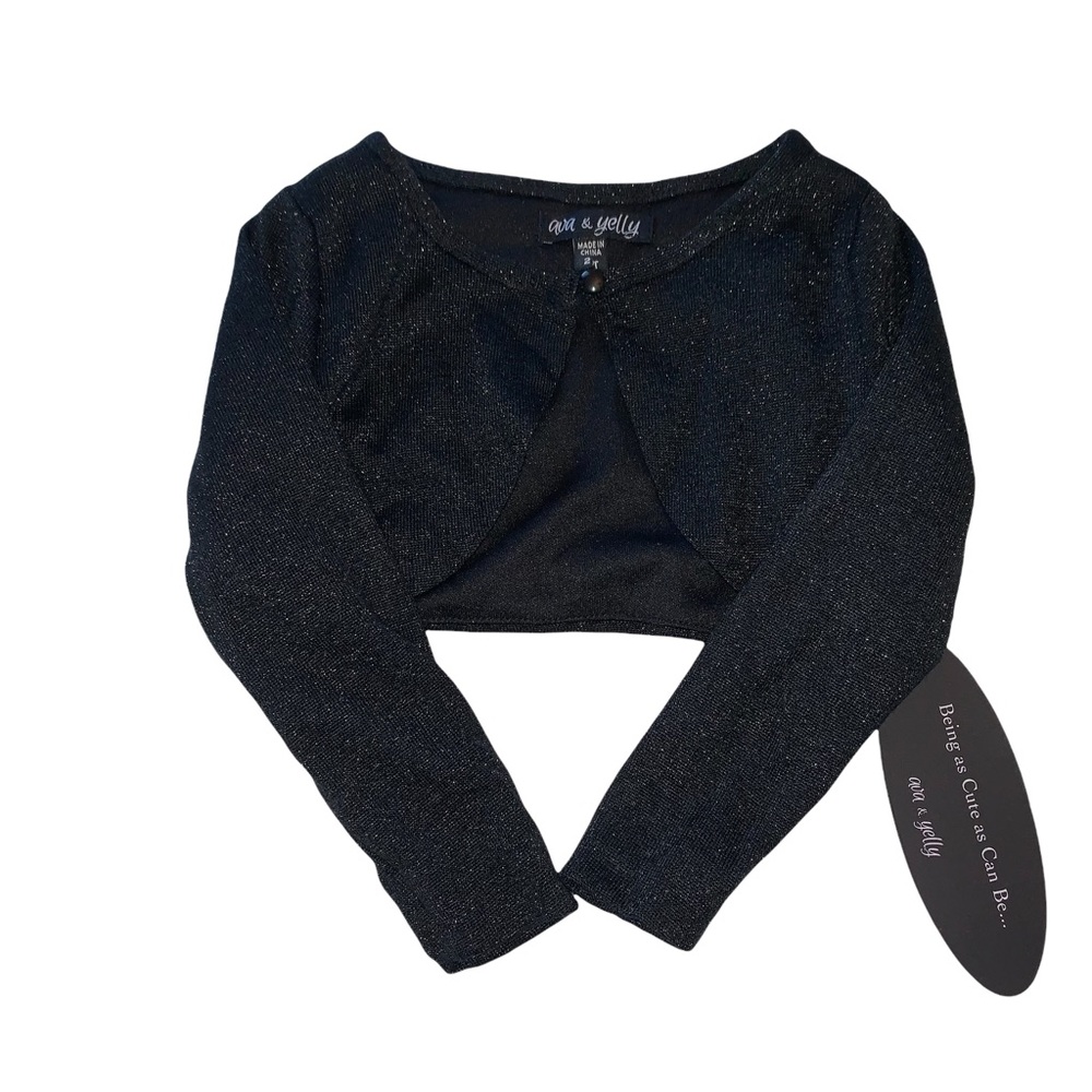 Ava and Yelly Buttoned Shrug